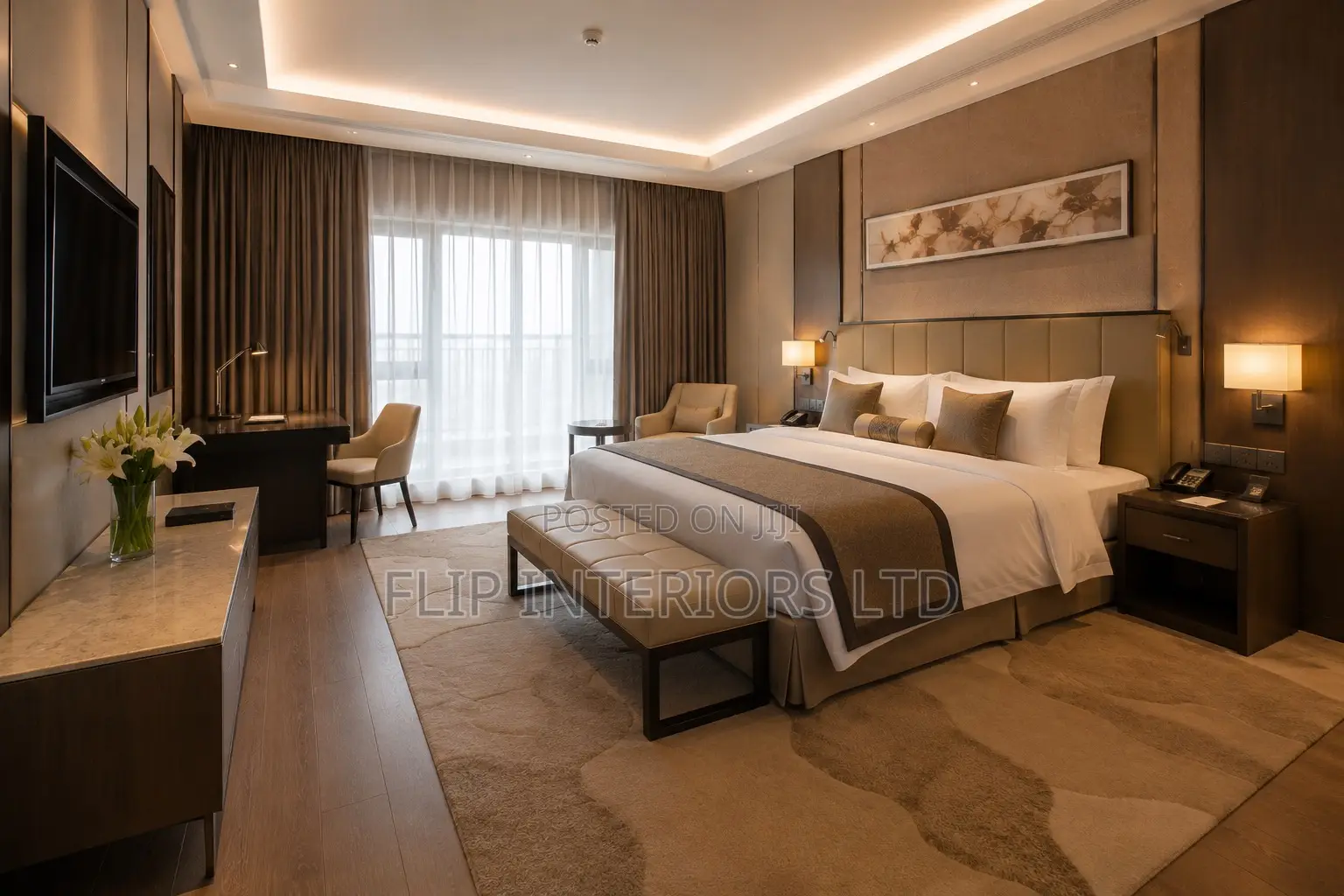 Elegant Guest Room Interior Finishing Services