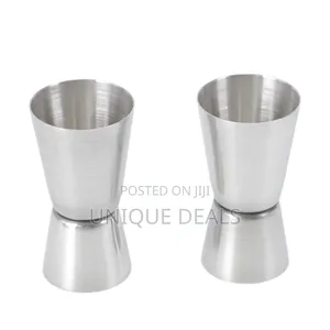 2pcs Barcraft Cocktail Jigger Double Glass for Measuring Spirits