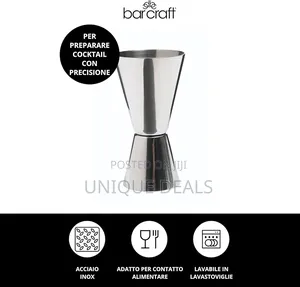 2pcs Barcraft Cocktail Jigger Double Glass for Measuring Spirits