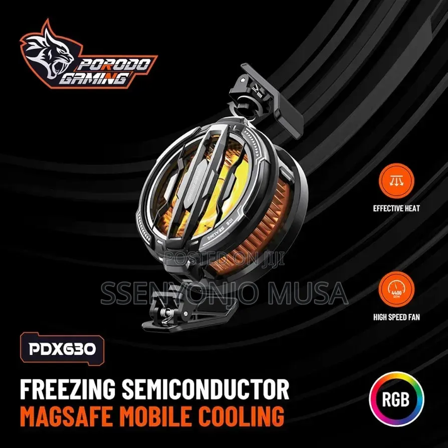 Porodo Gaming Wireless Charging Phone Cooler – 15w Wireless Charging.