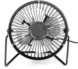 Mini Usb Fan Portable Metal Cooler – 4-Blade Silent Desk Fan.