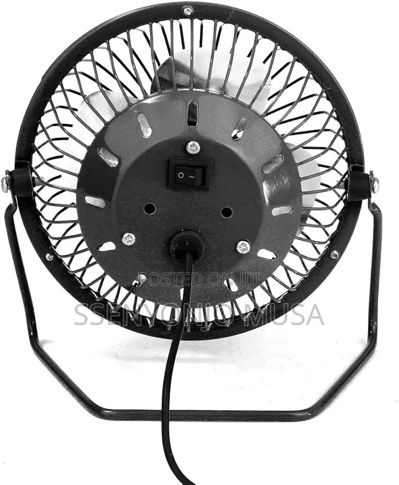 Mini Usb Fan Portable Metal Cooler – 4-Blade Silent Desk Fan.