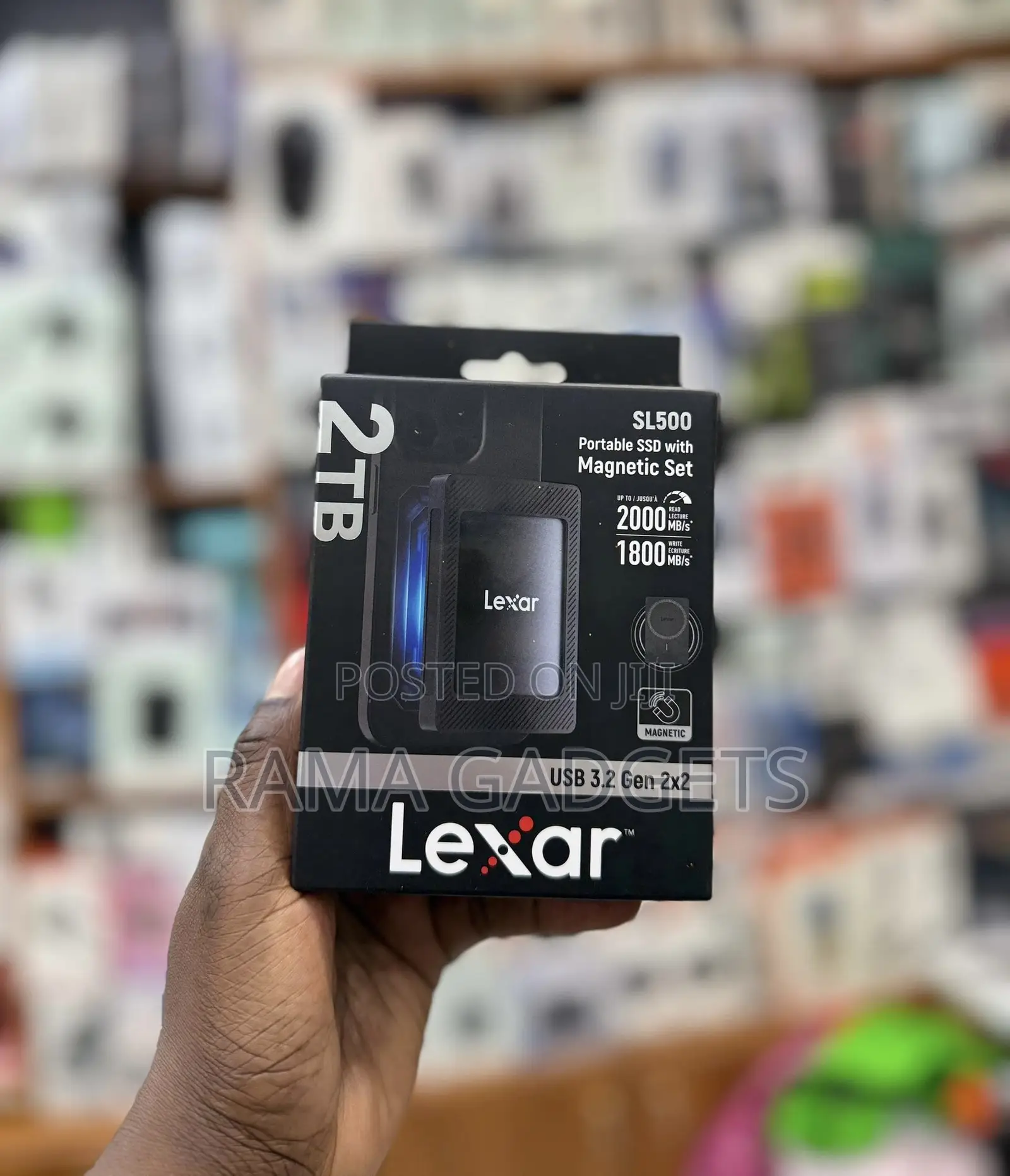 2tb Lexar Sl500 Portable SSD With a Magnetic Set.