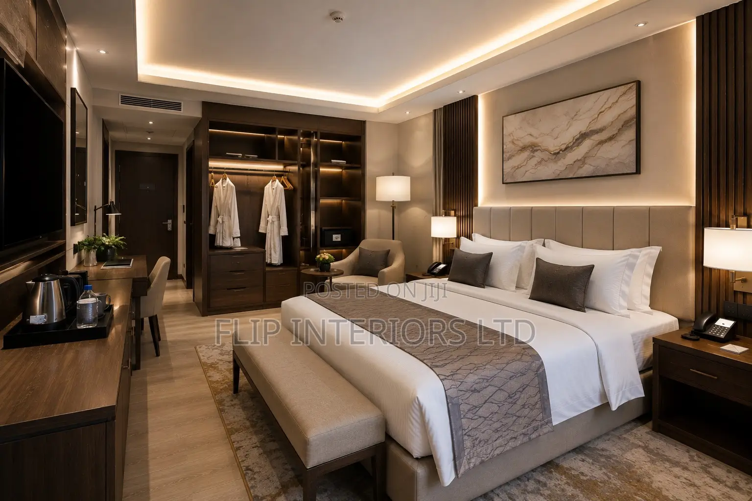 Elegant Hotel Suite Wardrobe Furnishing Solutions