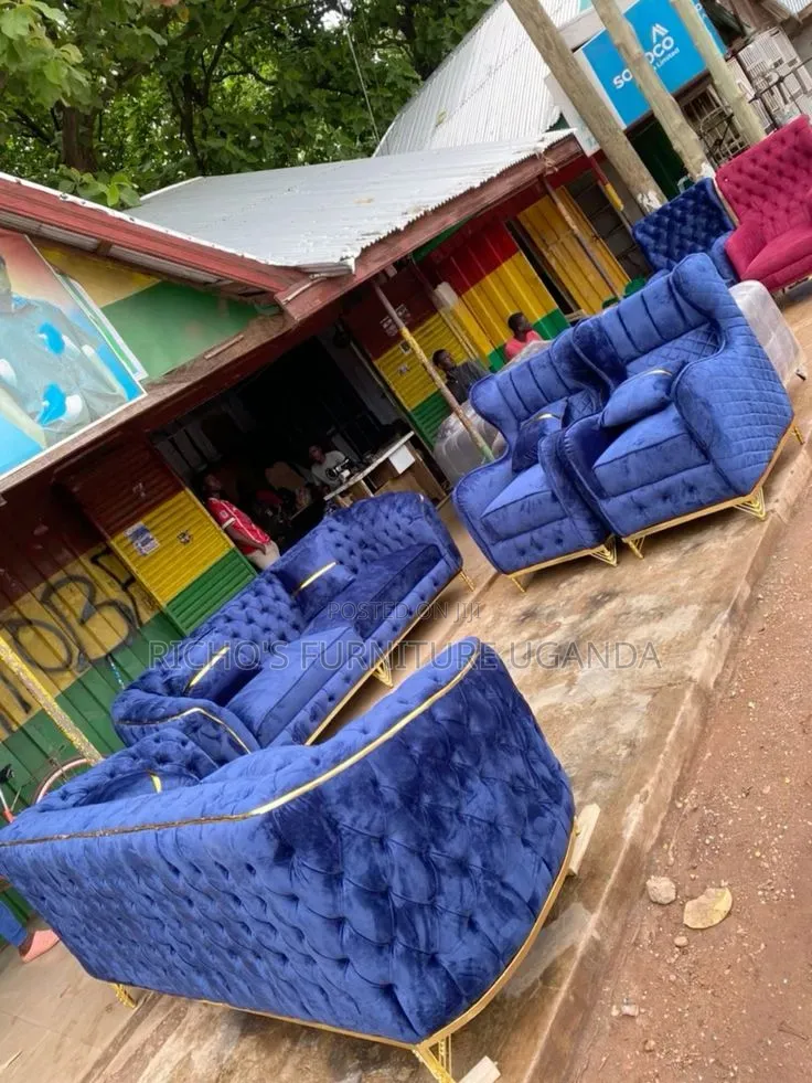 Super Blue Sofa Set