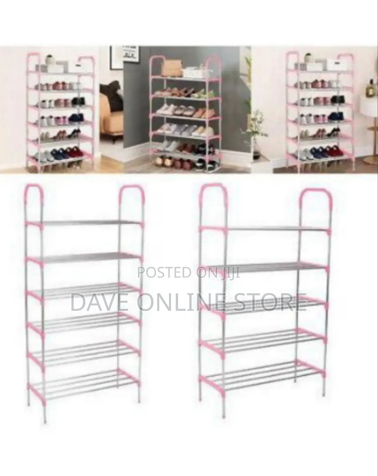 6 Layer Stainless Steel Shoe Rack
