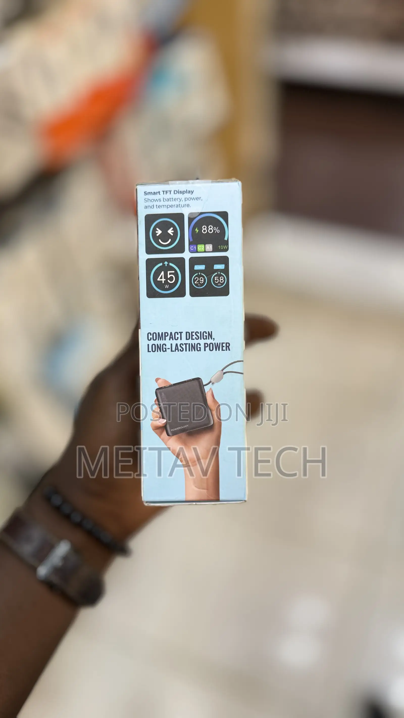 Powerology 15000mah Mini Power Bank 45w