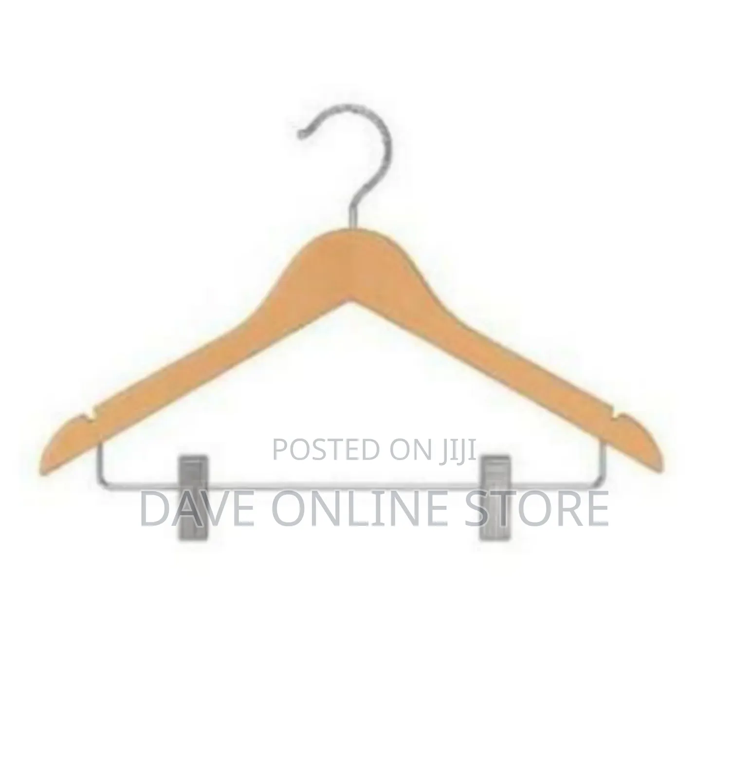 12 Pack of Wooden Hangers With Metal Clips