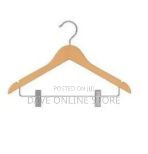 12 Pack of Wooden Hangers With Metal Clips
