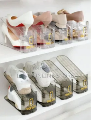 Adjustable Stackable Shoe Rack Organizer for Space-Saving Storage