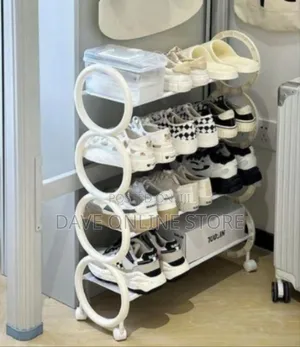 4-Tier Portable Rolling Shoe Rack Organizer