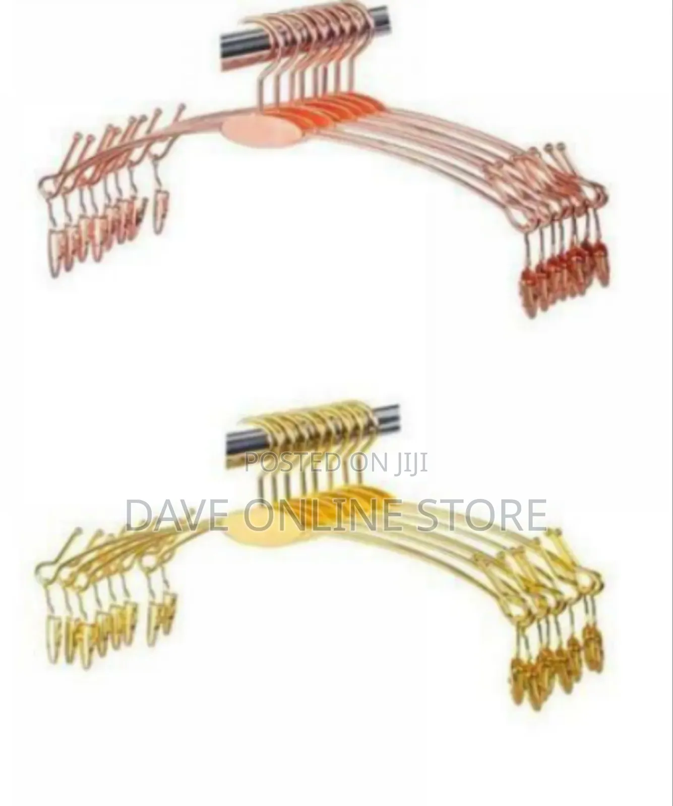 Set of 5 Decorative Metal Garment Hangers (Mixed Styles)