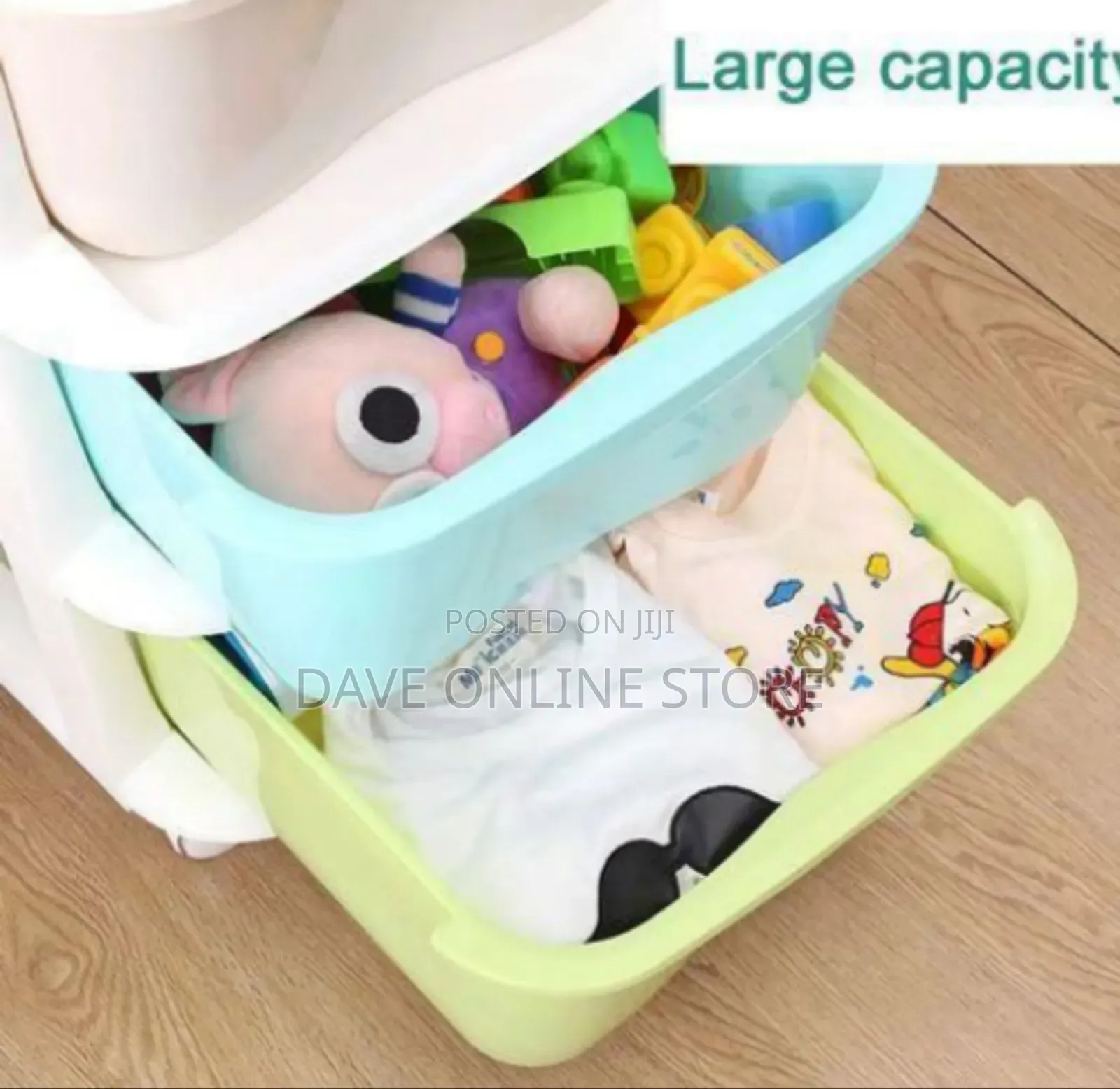 5 Tier Plastic Laundry Basket Storage