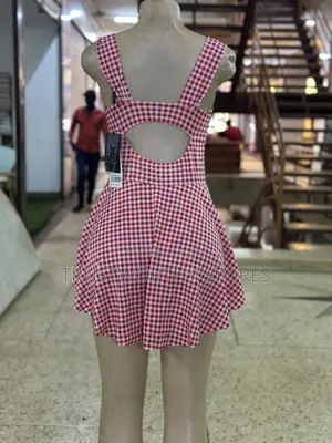 Checked Pink Small Size Swimming Costume
