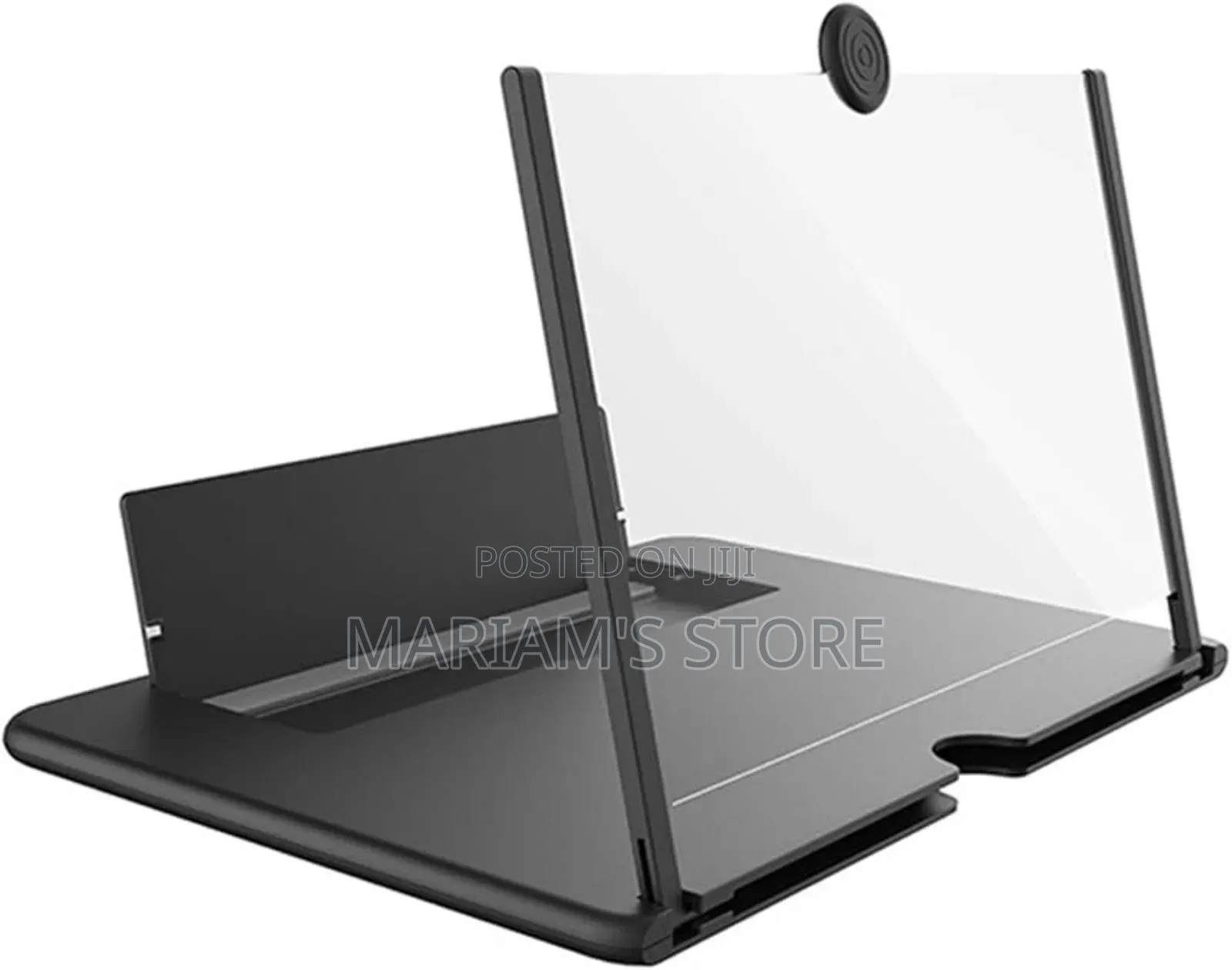 Black 3d Mobile Phone Screen Magnifier and Holder Stand.
