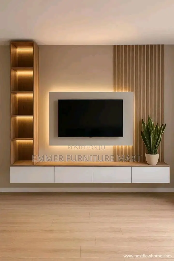 Wall Unit Tv Stand in 5 Feet Width