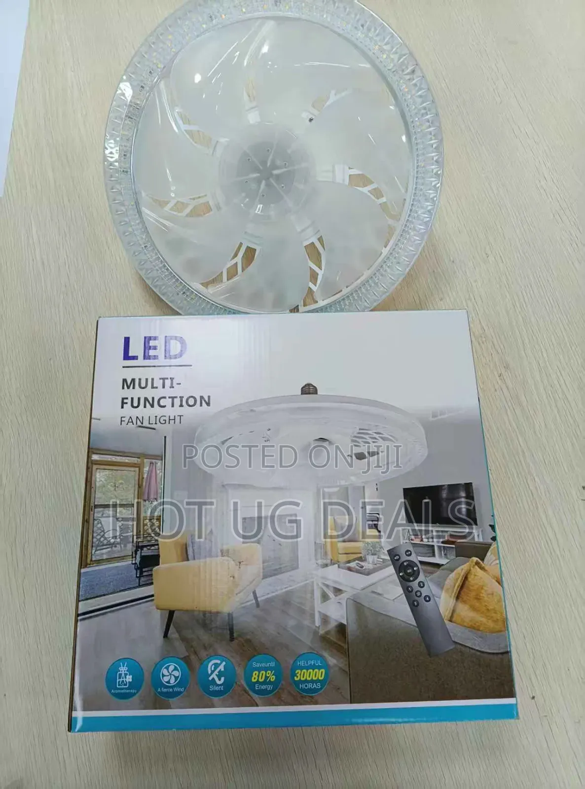 Led Ceiling Fan Lamp With Remote Control With Changing Colours