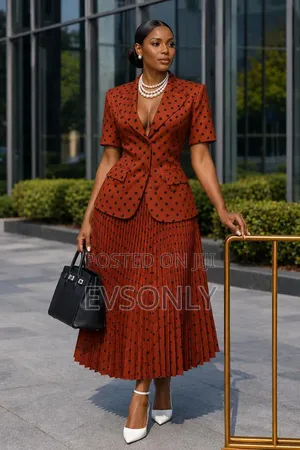 Dotted Skirt With Pleats