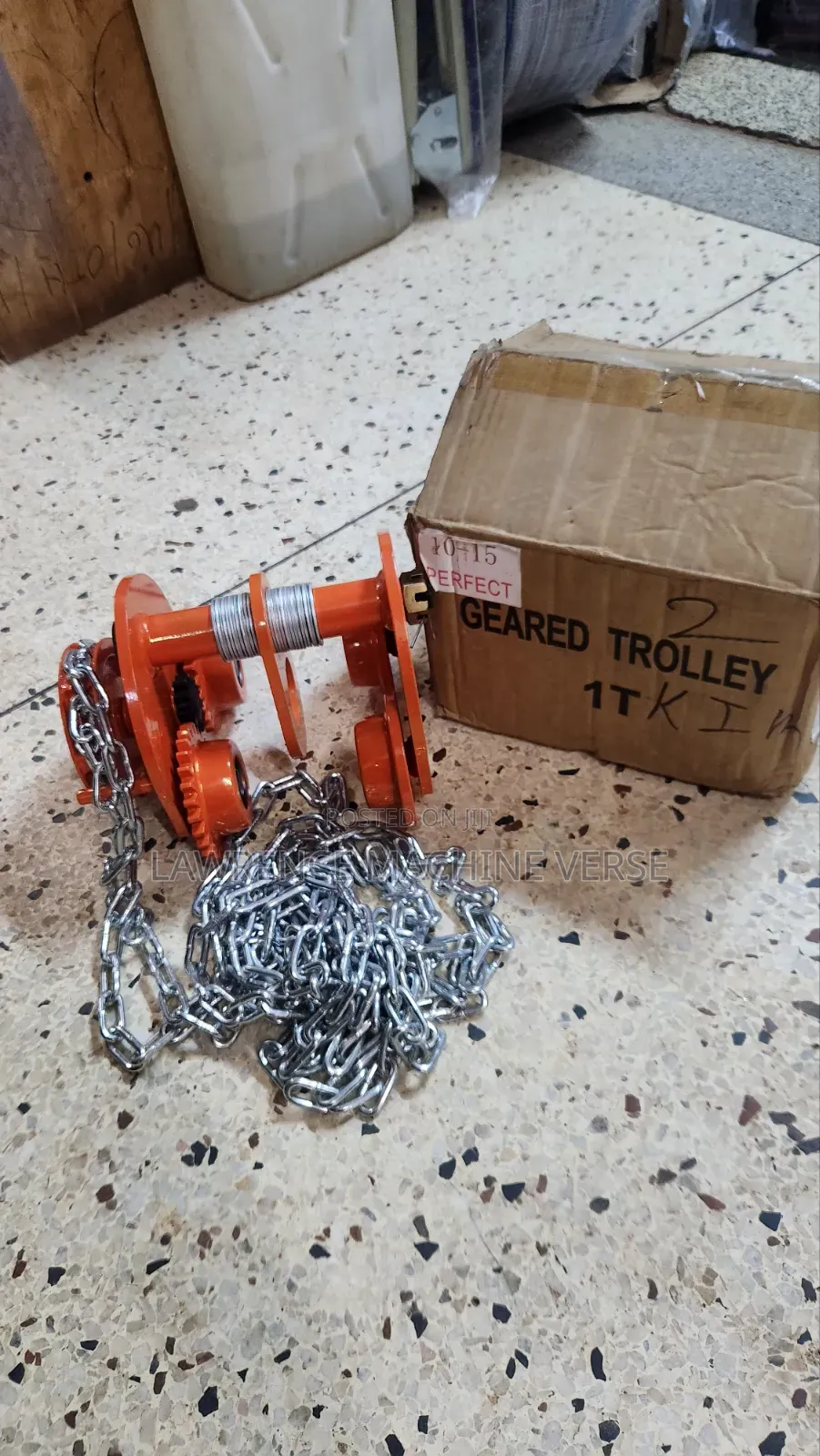 Geared Trolley 1 Ton 3m