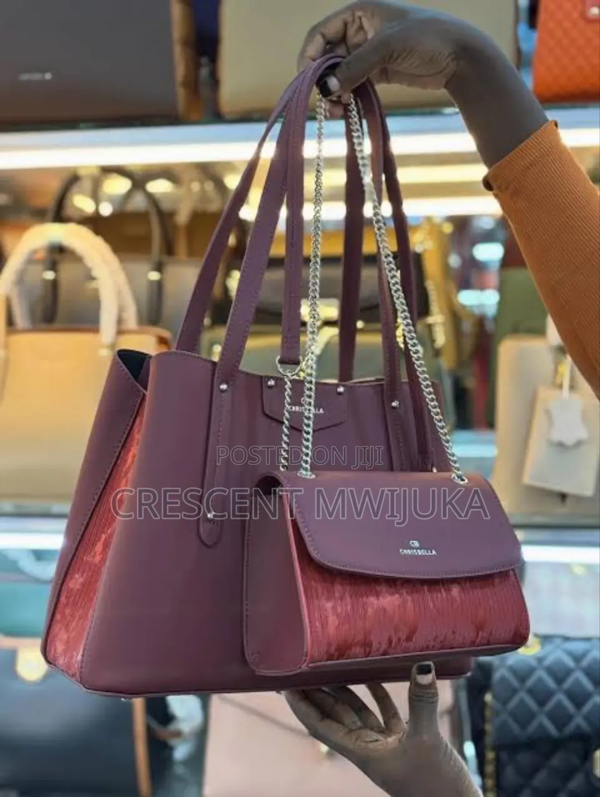 Chris Bella 2 in 1 Lady's Hand Bags Available at Only 110,000/=