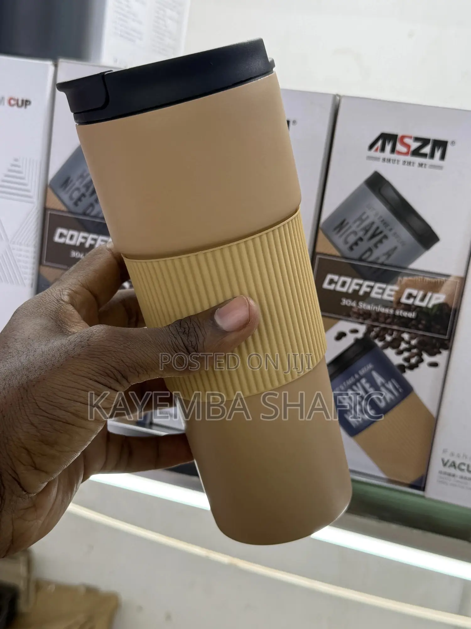 MSZM "Have a Nice Day" Vacuum Insulated Stainless Steel Coffee Cup