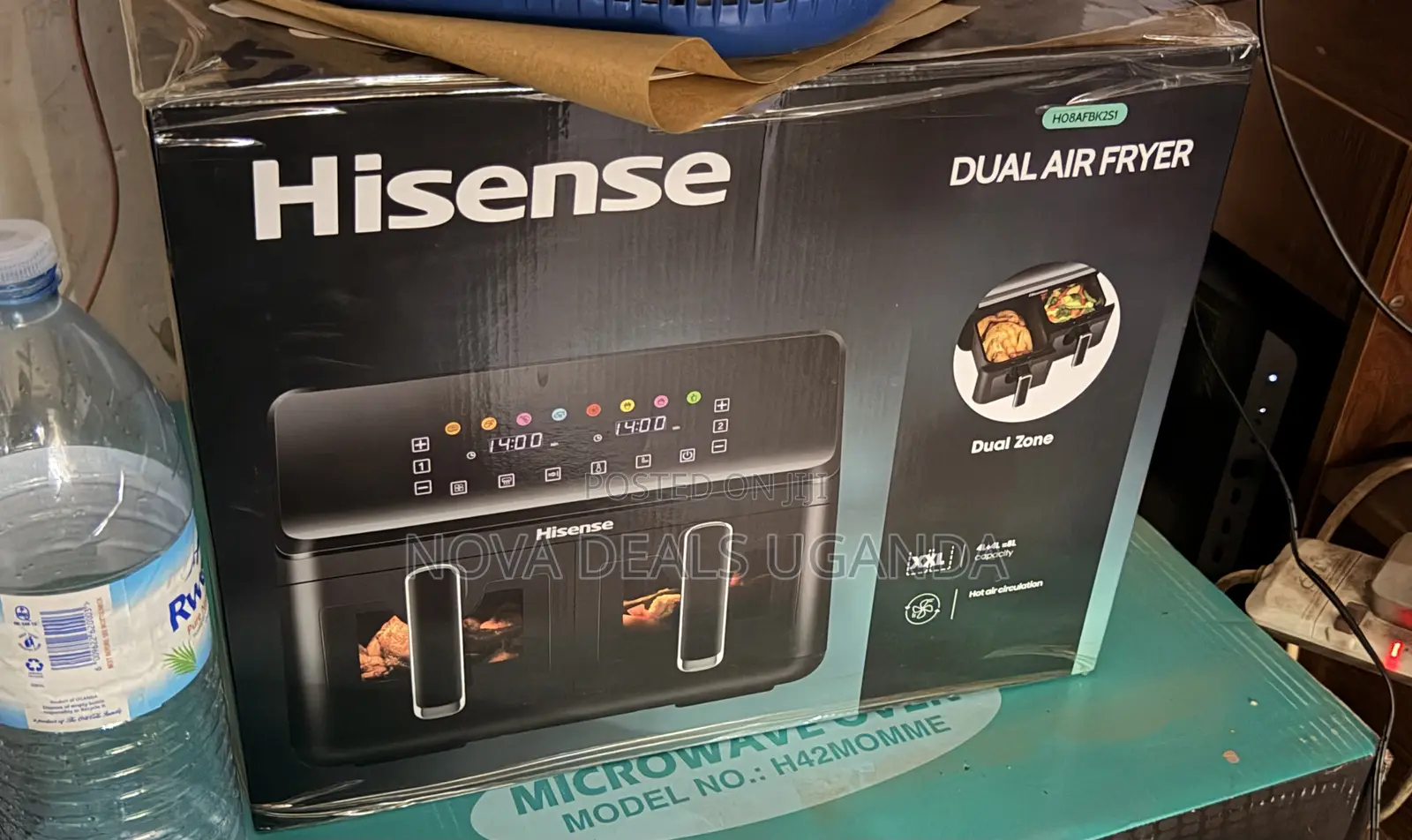 Hisense Electric Dual Air Fryer 8l Digital Touch H08afbk2s1