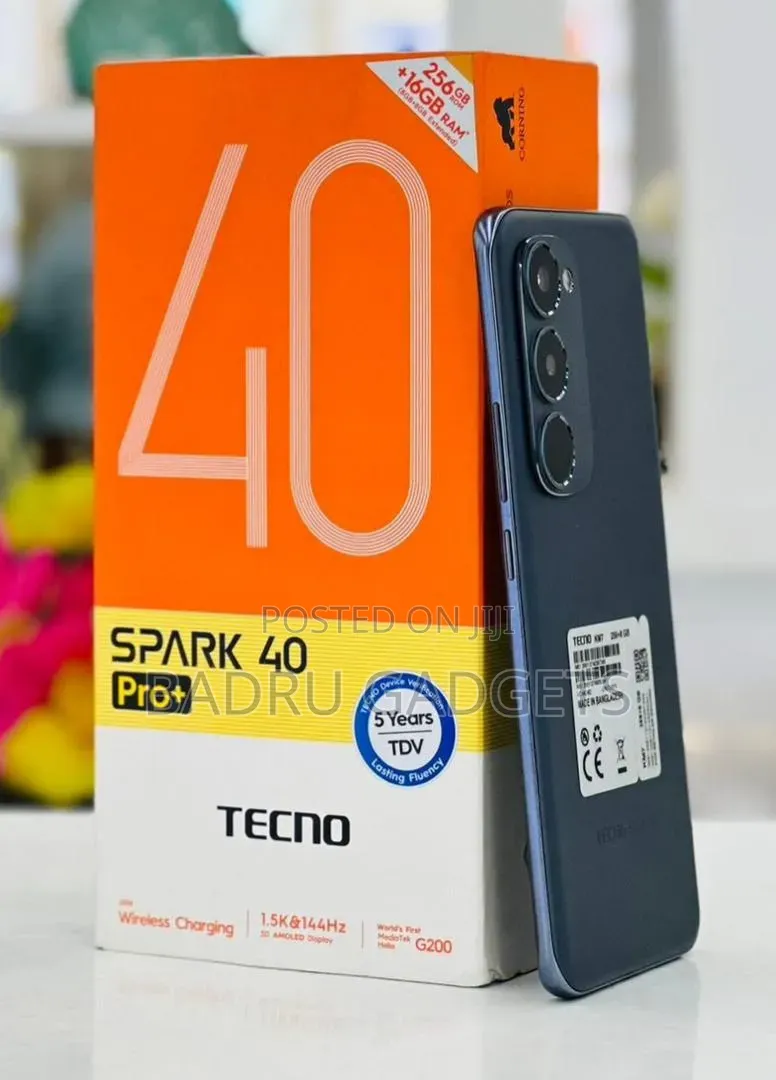 New Tecno Spark 40 Pro+ 256 GB Black