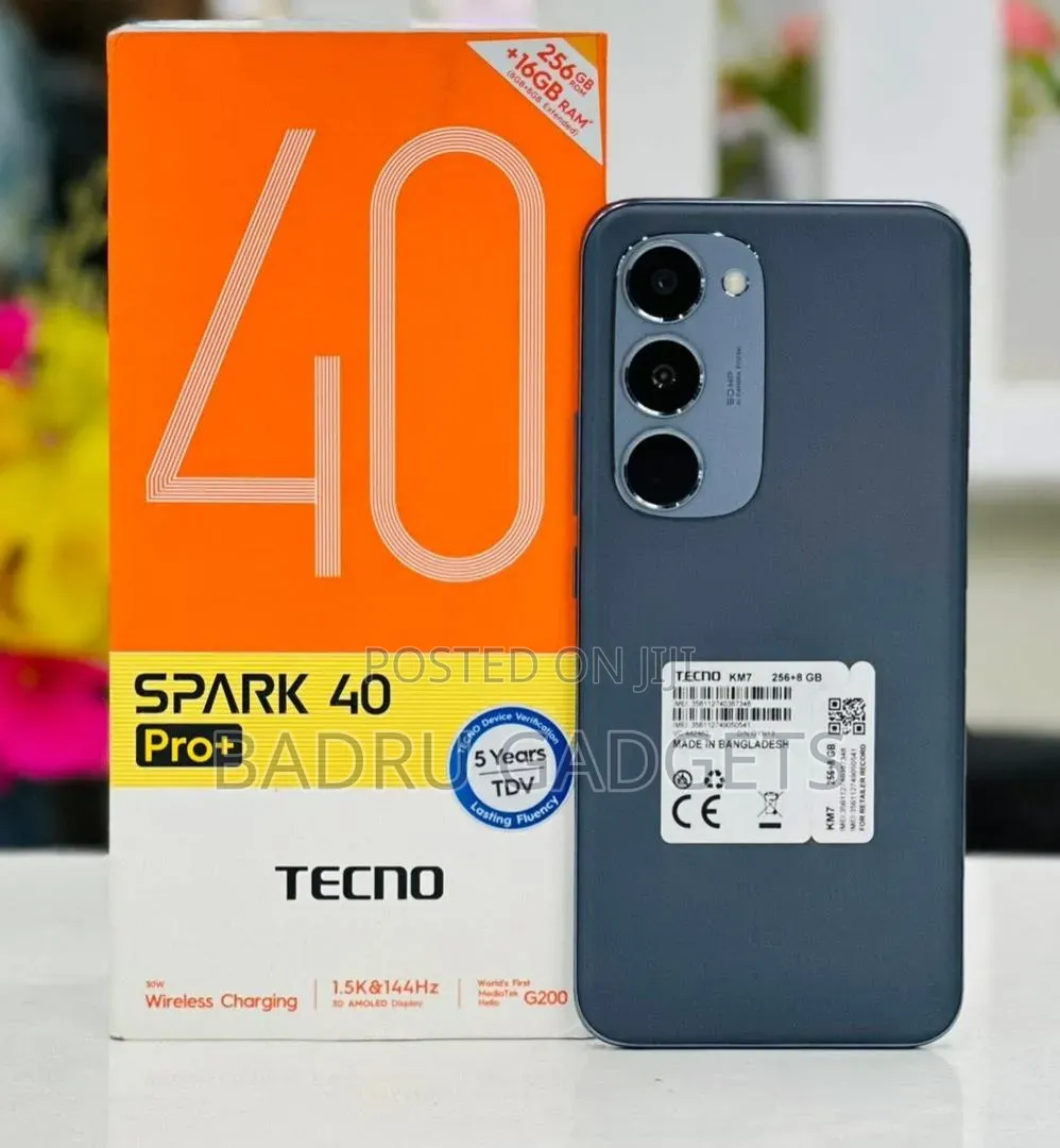 New Tecno Spark 40 Pro+ 256 GB Black