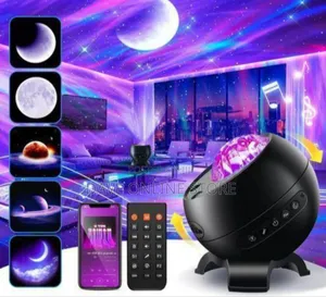 Dynamic Star and Galaxy Projector With Speaker and Remote Control