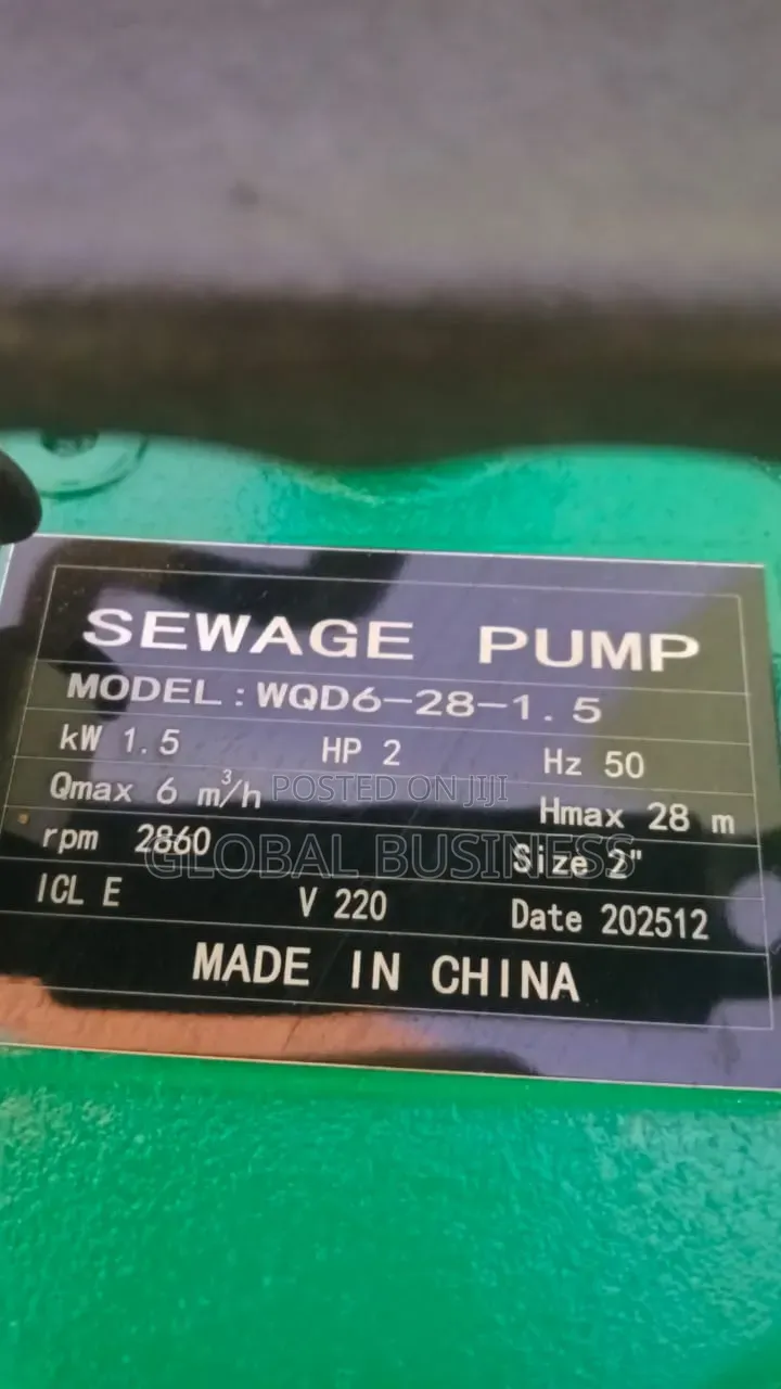 2hp Sewage Pump For Sale