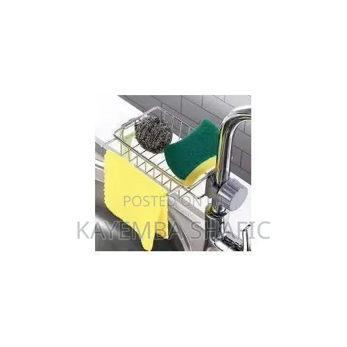 Space-saving Faucet-mounted Stainless Steel Sink Caddy - Multicolor