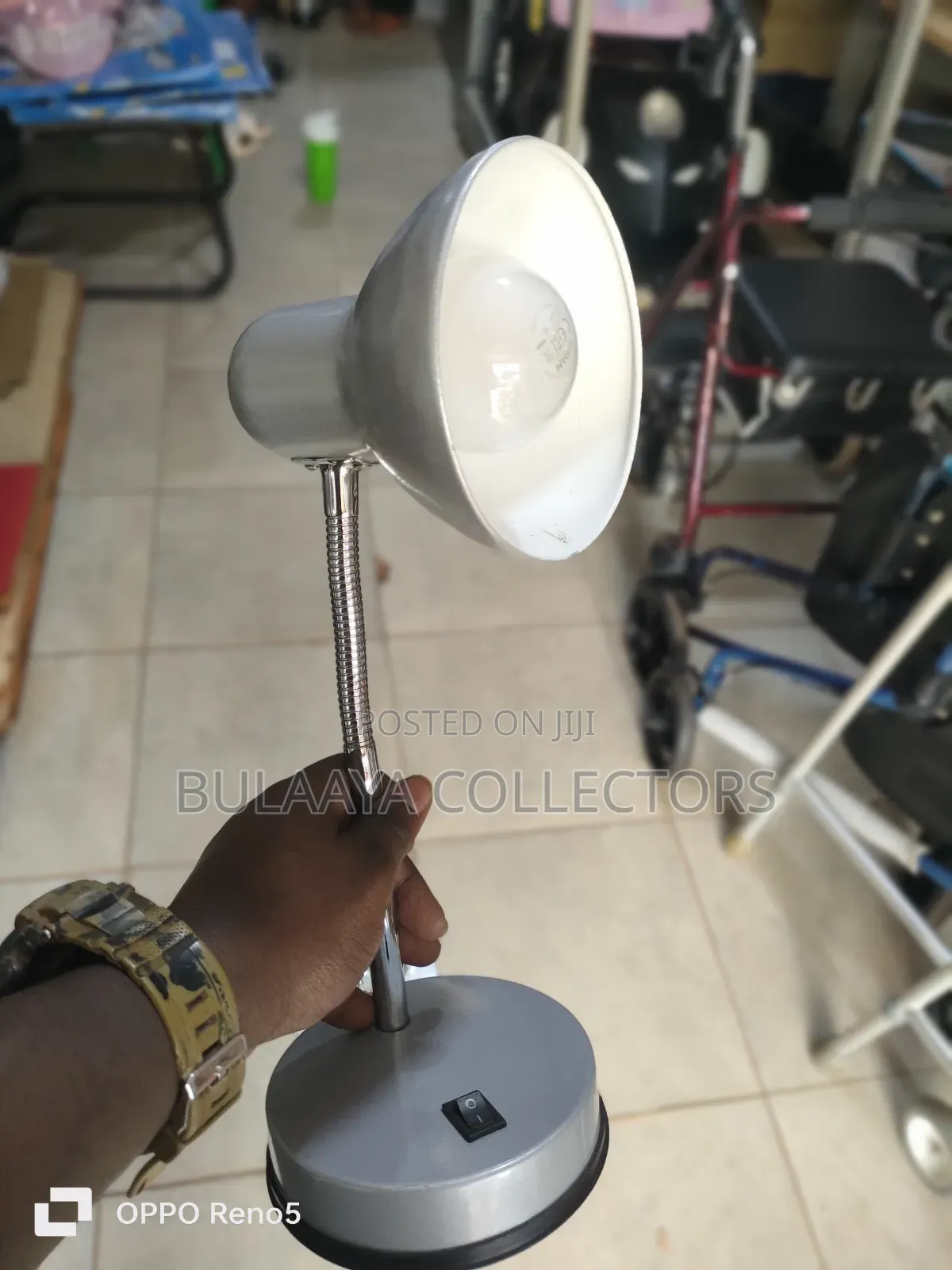 Germany Used Silver Adjustable Desk Lamps.