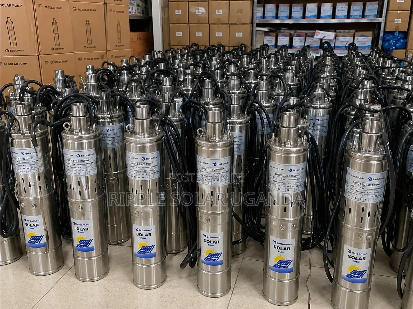 250w Solar Submersible Pump 75m Head Borehole Pump