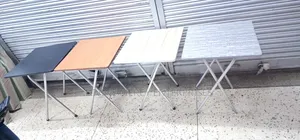 Square Folded Metal Legs Table