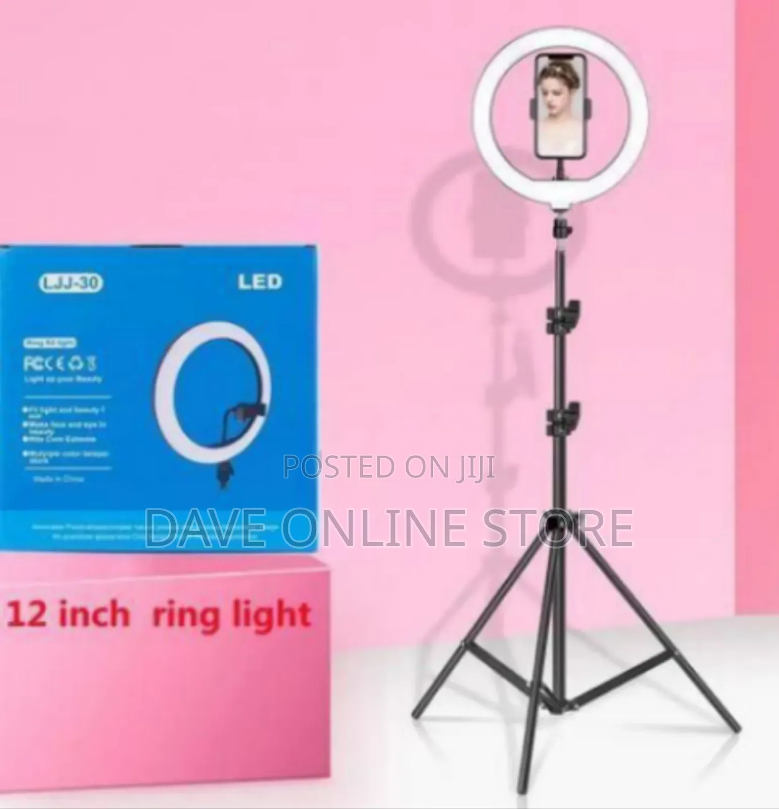 Professional Led Ring Light With Adjustable Tripod Stand and Phone.