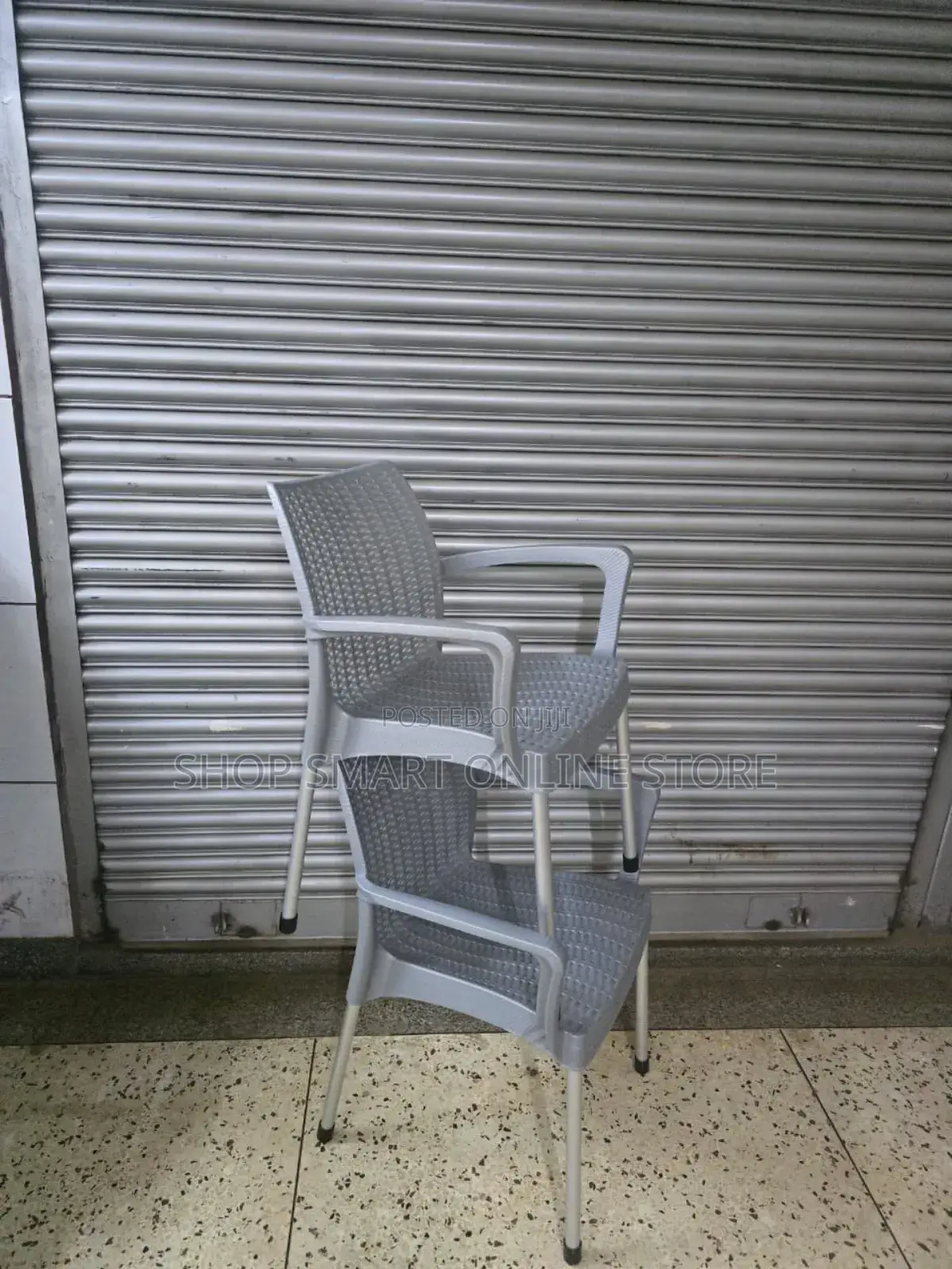 Garden Dining Plastic Chair Plastic Chair Metallic Legs