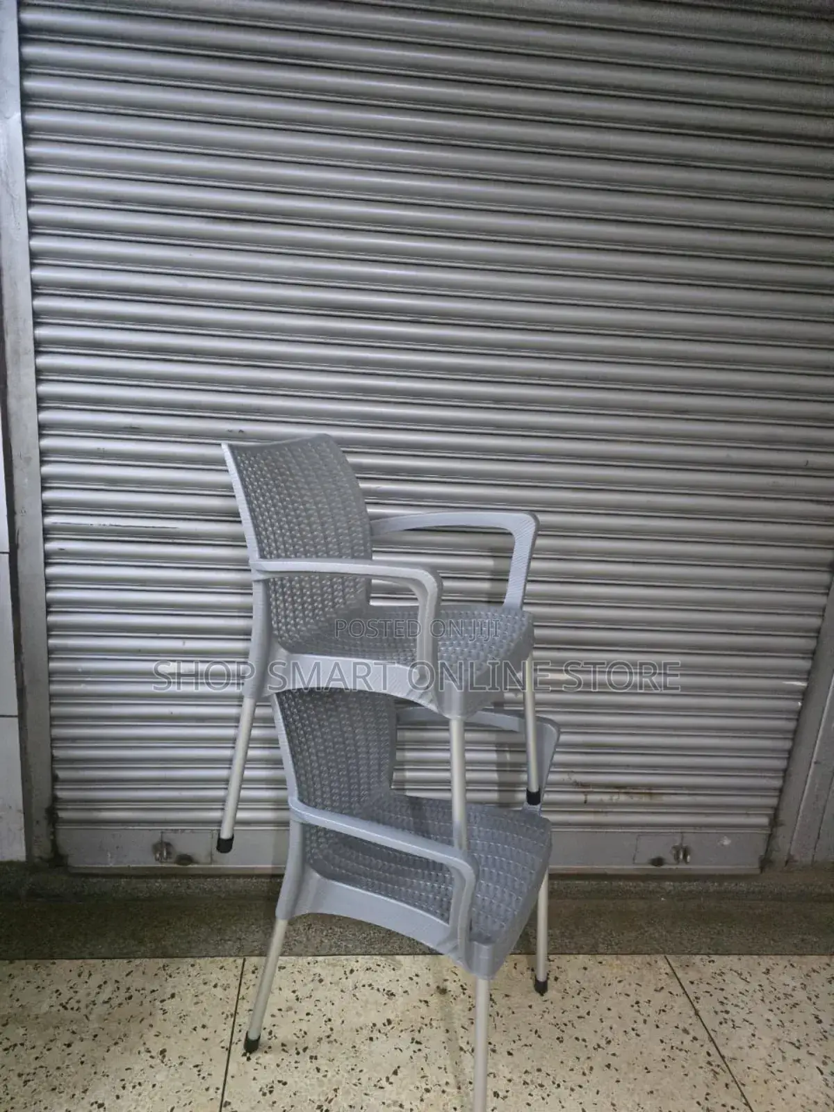 Garden Dining Plastic Chair Plastic Chair Metallic Legs