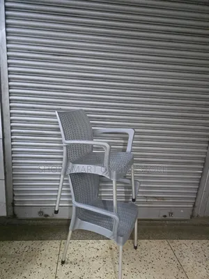 Garden Dining Plastic Chair Plastic Chair Metallic Legs