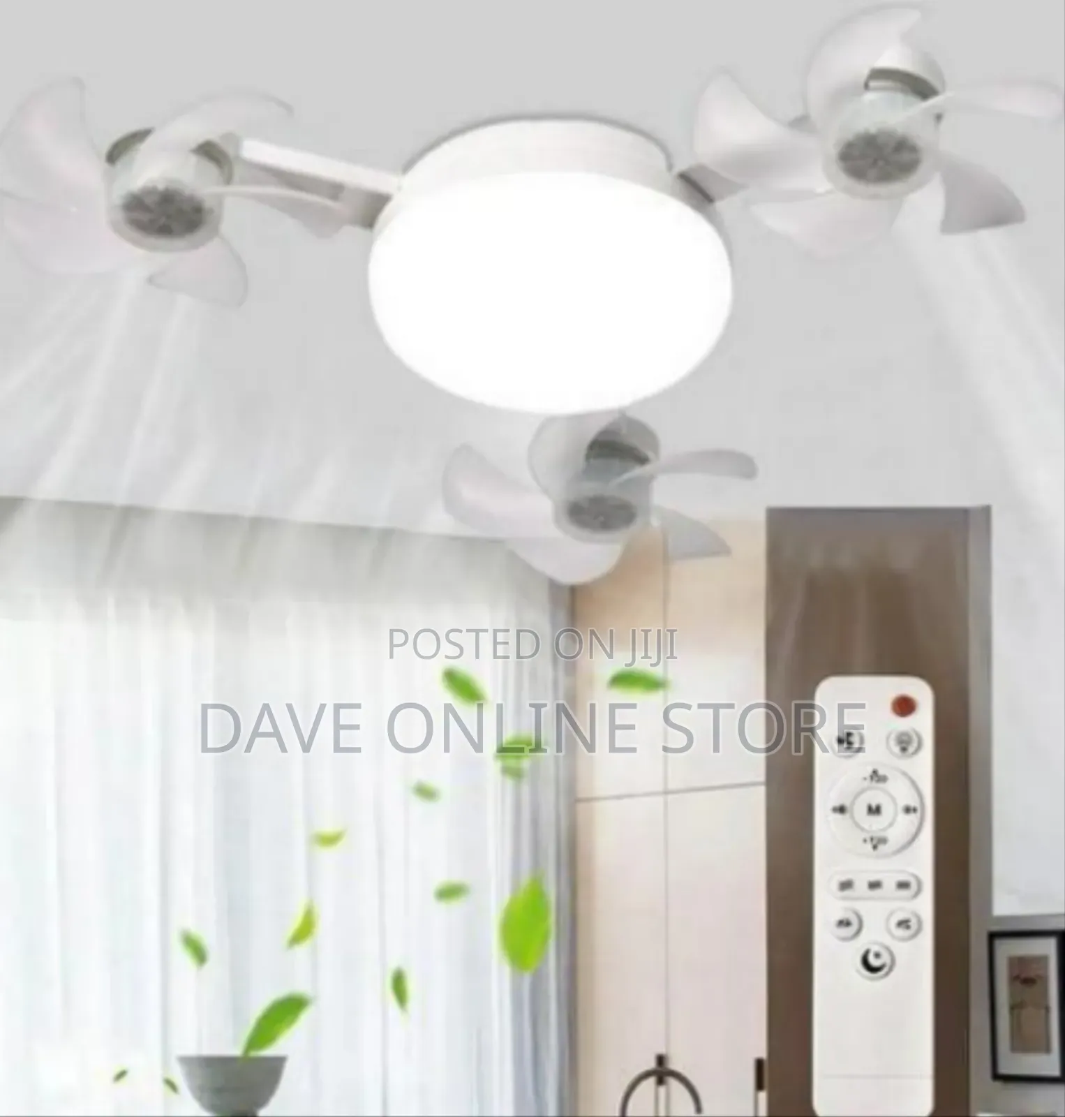 Integrated Multi-Fan Led Ceiling Light Socket Fixture
