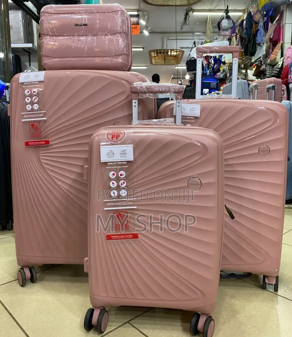 Durable Plastic Travel Suitcase 4pcs Set - Strong Stylish Luggage