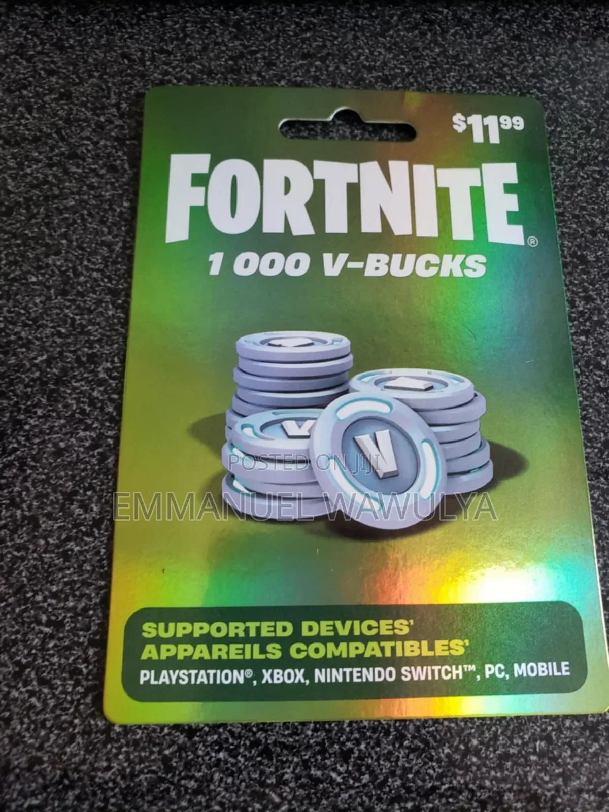 1000 v Bucks Gift Card for Fortnite (Usa)