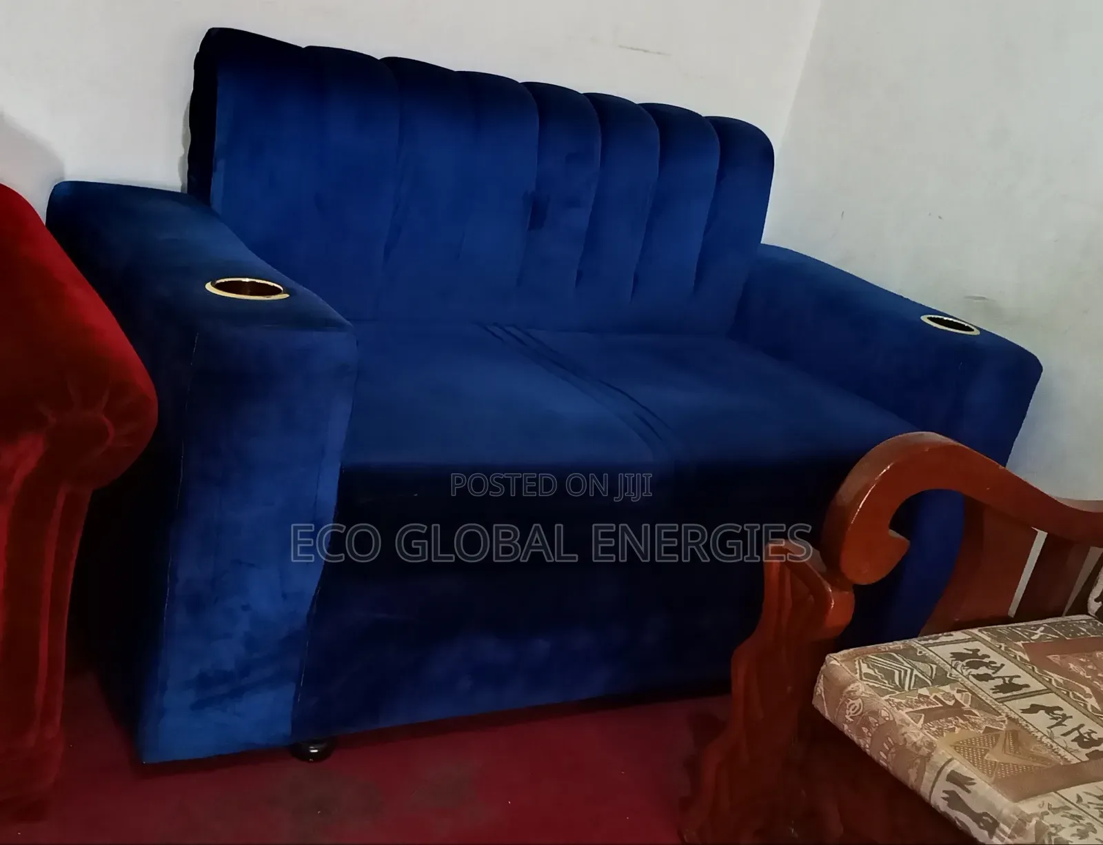 2 Seater Royal Blue Sofa