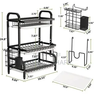 Black 3 Tier Dishrack