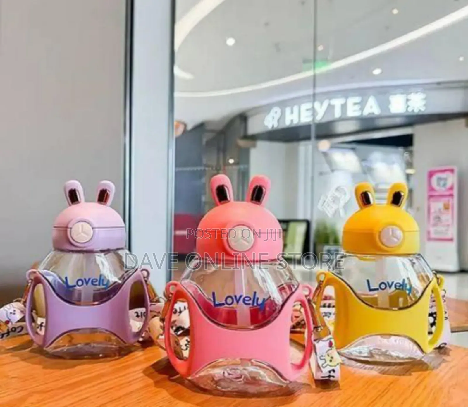 Adorable "Belly Cup" Water Bottles With Bunny Ears