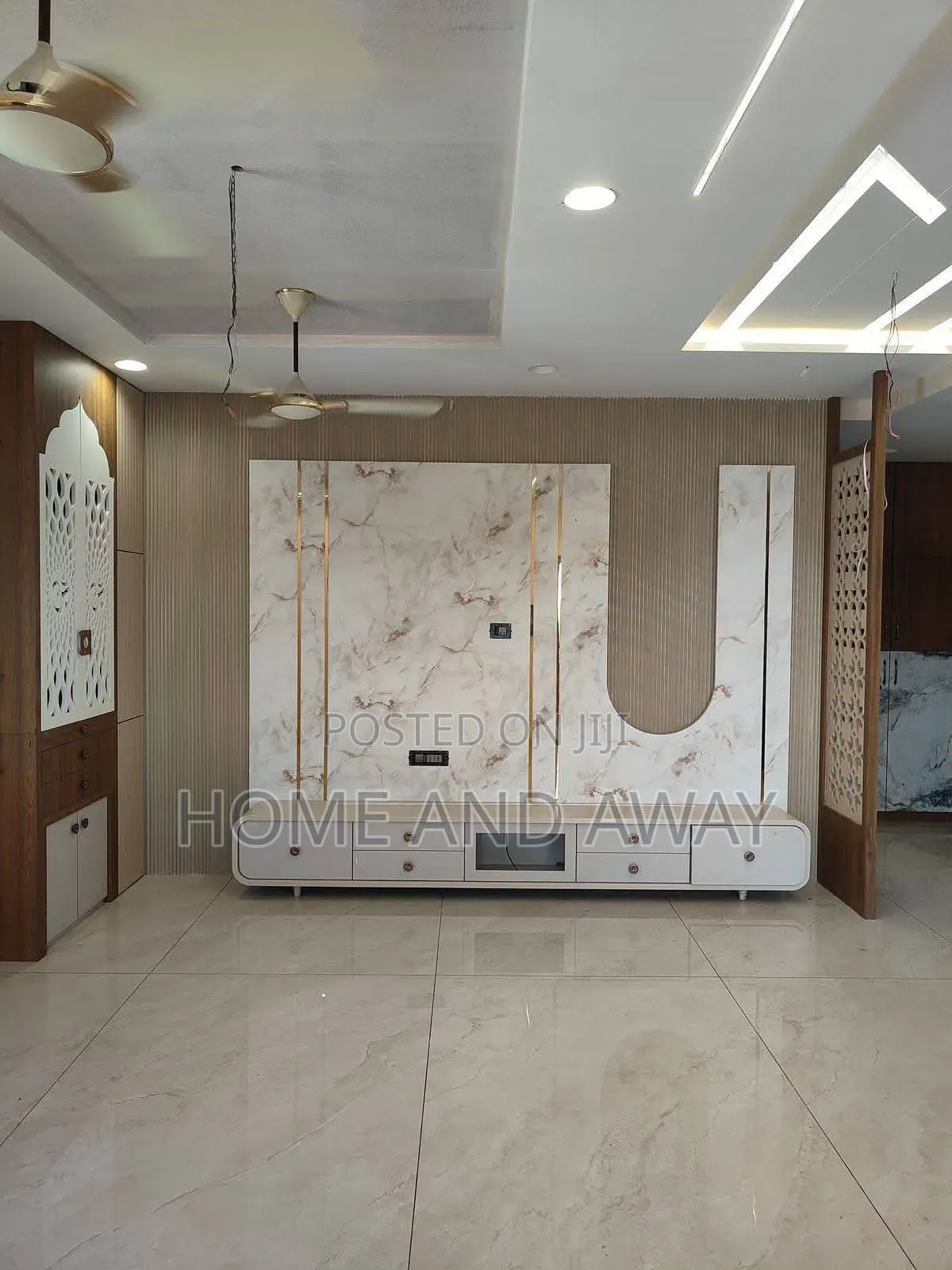 Marble Embedded Wall Unit Tv Stands in Any Colour From 2,500,000/-