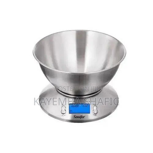 Sonifer Digital Kitchen Scale With Detachable Stainless Steel Bowl -