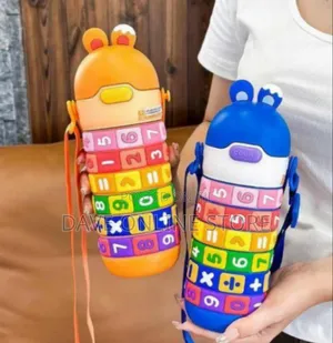 Interactive Kids' Water Bottle With Math Slide Ring