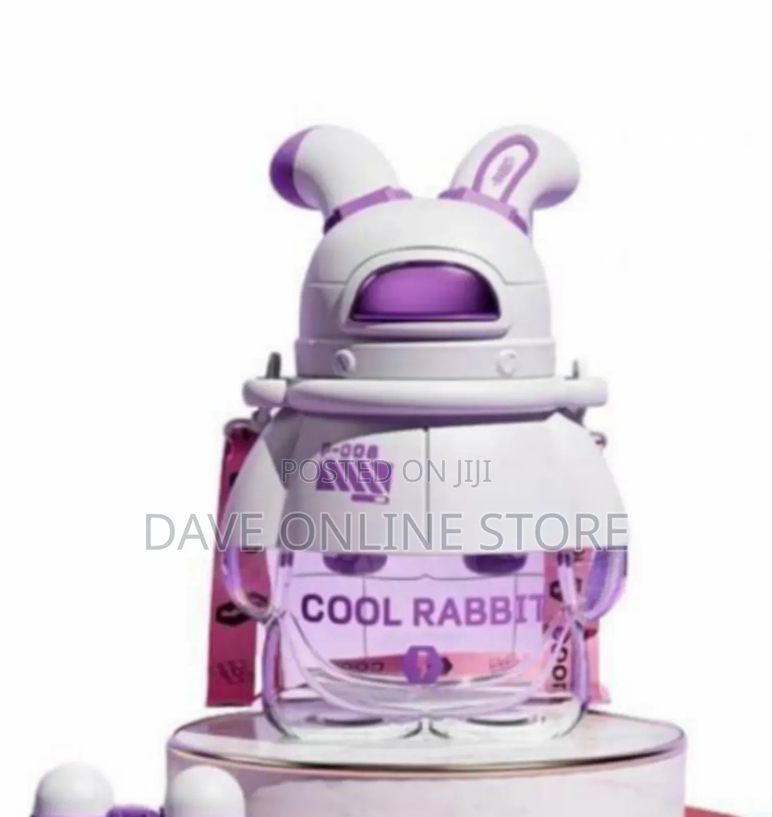 Novelty Rabbit-Shaped Water Bottle With Shoulder Strap