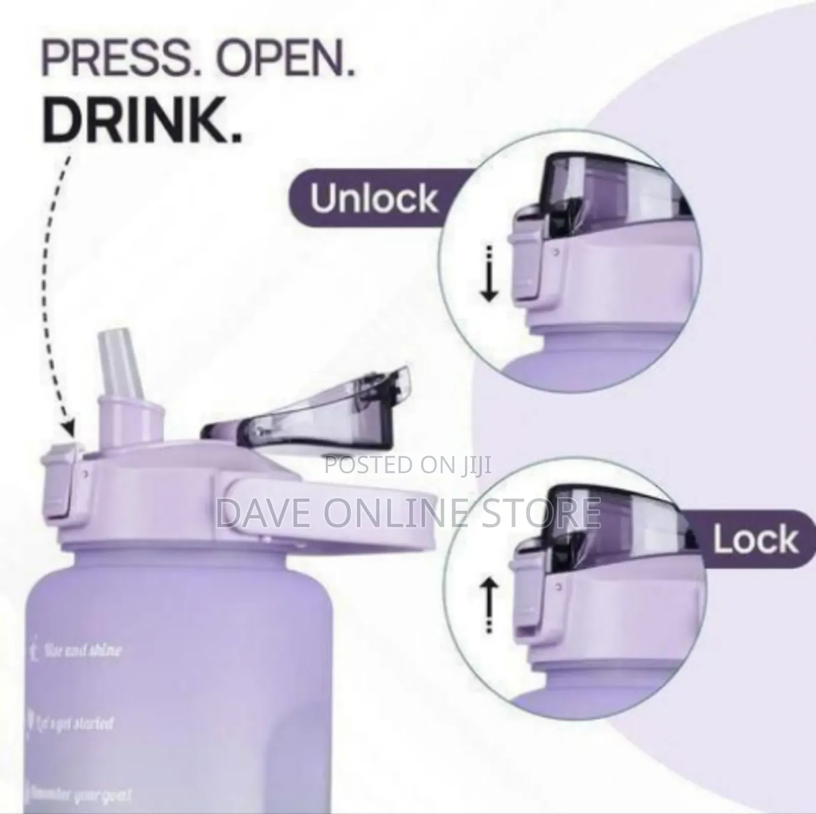 Motivational Gradient Water Bottle Set With Time Markers (Set of 4)