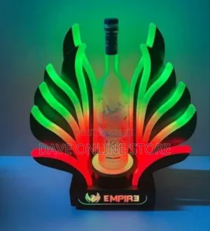 Luxury Led Illuminated Bottle Display Stand - "Empire Wings" Design